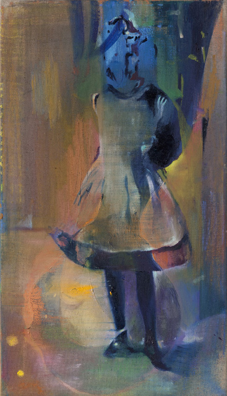 The Act, 63 x 36 cm, oil, pigment on linen, 2011
