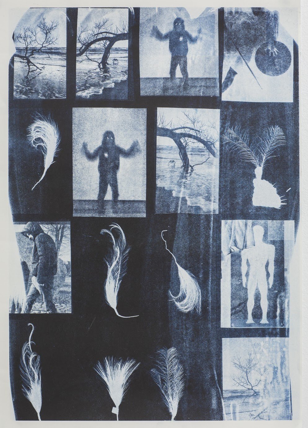 Blå Spor - Riso Print