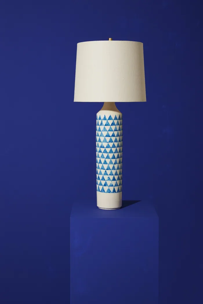 Checkered Lamp (Turquoise)