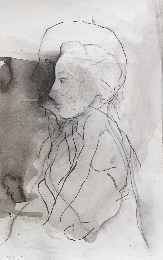The Seed, 2015. Charcoal, ink, pastel on paper